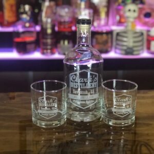 Bourbon Bottle and Whiskey Glasses Set
