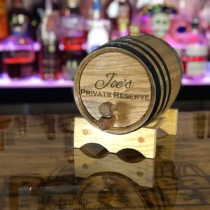 3 Liter (.8 gallons) Rum Infused Barrel