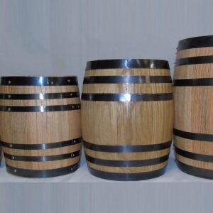 4 Pc. Oak Whiskey Barrel Canister Set
